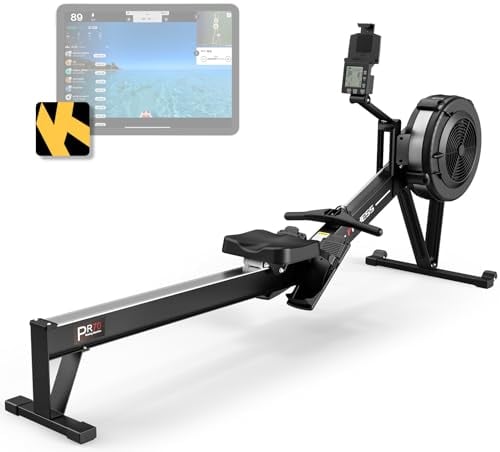 PASYOU Rudergerät Luftwiderstand für Zuhause,Professionelles Rudergeräte mit 10 Stufen Einstellbar,Professionelles Indoor-Rudergerät,Ergonomischer Komfortsitz,mit Kinomap APP,Tragfähigkeit: 160KG