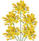 5PCS Kunstblumen Schmucklilie Wie Echt Künstliche Agapanthus Blumen 75CM Länge Frühlingsblumen Gelbe Dekoblumen für Blumengesteck Home Resto Büro Dekoration