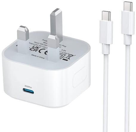 Google Pixel Fast Charger for Google Pixel 9/9 Pro/9 Pro XL/9 Pro Fold/8 Pro/8/8A/7A/7/7 Pro/6A/6/6 Pro/5/5A/4 XL/iPhone 16 15 14/Samsung A16 A15 A55 A34,25W C Charger Plug and Type C Charging Cable