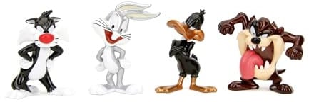 Jada Toys Looney Tunes Figur (1 Stück) - 1 von 4 Sammelfiguren aus Metall (Bugs Bunny, Daffy Duck, Taz oder Sylvester) für Fans und Sammler ab 8 Jahre, Welle 1, Auswahl per Zufallslos, 6,5cm
