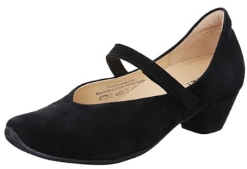 Think! Damen AIDA chromfrei gegerbte nachhaltige Halbschuhe, SCHWARZ 0000