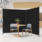 C-Hopetree 2 Panels Room Divider, 180cm Tall Indoor Folding Privacy Screen, Portable Partition Separator, Freestanding Separation Temporary Wall for Office, Bedroom, 360cm W X 180cm H, Black