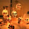Anyingkai Halloween Schädel Lichterkette - 20 LED 3M Batteriebetrieben für Außen und Innen Deko