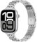 Anlinser Metallarmband Kompatibel mit Apple Watch Armband für Damen 38/40/41/42/44/45/46/49mm, Dünnes Edelstahlarmband für iWatch Ultra 2 Serie 10 9 8 7 6-1 SE (42/41/40/38mm, Silber)