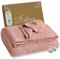 Dalisa 100% Bio-Baumwolldecke GOTS-Zertifiziert, gemütliche Tagesdecke, weicher Bettüberwurf, Atmungsaktiv, perfekt für Couch, Bett und Heimdekoration, Waschmachinengeeignet (Pink, 150x200 cm)
