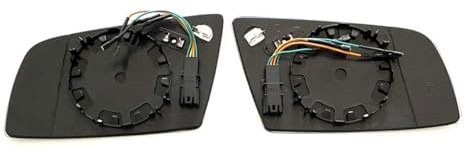 Auto Ersatzspiegelglas für BMW 5 E60 E61 (2003 04 05 06 07 08 09) 6 E63 E64 (04-10),Beheizbar Konvex Ersatzspiegelglas,Passend Fahrer und Beifahrerseite Außenspiegel Glas