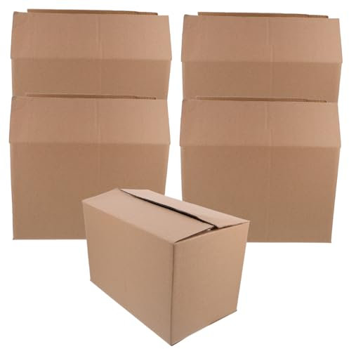 DIYEAH 5stücke Wellpapp-verpackungskartons Versandkartons Paketkartons Bastelkartons Papierkartons Mehrzweck-kartons Für Aufbewahrung Und Versand
