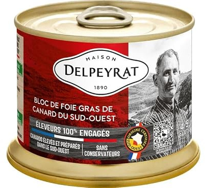 DELPEYRAT Bloc de foie gras de canard du Sud-Ouest 160 g