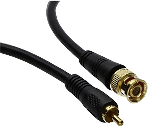 kenable Pure Copper CCTV BNC to Phono Plug Cable Gold Connectors 1m [1 metres]