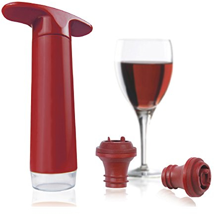 Bomba manual de vacío para botellas de vino y otros con2 tapones