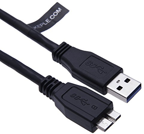 USB 3.0 Micro B Daten Sync Kabel Kompatibel mit HGST Touro, Mobil MX3 LaCie Rugged Mini, WD My Passport Air, LaCie Rugged Triple 301984, Seagate Backup Plus Slim 0.5 Meter