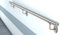 Edelstahl Handlauf V2A Fertighandlauf Gel„nder Treppe Griff 42,4x2 mit Klipsrosette (2,0 m)