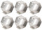 DII Dekorativ Geometrisches Serviettenring-Set, Chrom, Tischkartenhalter Silber, One Size, 6