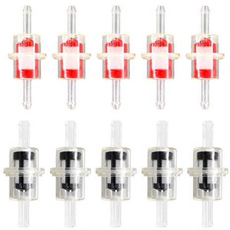 AISEN 10 Stück Kraftstofffilter Benzinfilter Klein Transparent mit 6mm oder 8mm