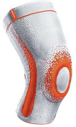 SPORLASTIC - GENU-HiT Supreme Kniebandage für rechts & links - Medizinische Kniestütze mit Patellaring & Seitenstabilisatoren für optimale Kniestabilität im Alltag - Platinum Größe 7