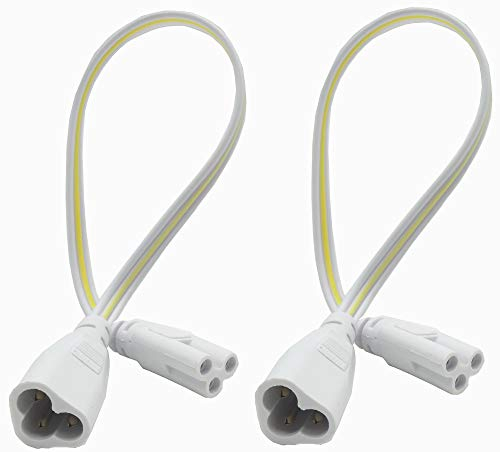 Traodin T5 T8 LED Lampe Verbindungsdraht Deckenleuchten Tageslicht LED Integriertes Rohr Kabel Verbindungskabel für LED Röhren Lampenhalter Fassung mit Kabel 30cm 2-Pack 3Pin M/F