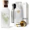 MAMEIDO Wasserkaraffe 1,5l, Glaskaraffe mit Deckel & Sieb, mundgeblasene Karaffe Glas, Wasserkrug mit edler Optik für besondere Anlässe, Karaffen zum Verschenken (Crystal Copper, 1500ml)