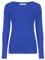 janisramone Womens Ladies Round Neck Long Sleeve T-Shirt Stretchy Plain Fitted Basic Jersey Casual Tee Top Royal Blue