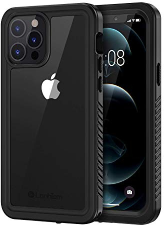 Lanhiem für iPhone 12 Pro Max Hülle, iPhone 12 Pro Max Case IP68 Wasserdicht Handy Hülle 360 Grad Schutzhülle, Stoßfest Staubdicht Outdoor Panzerhülle mit Eingebautem Displayschutz, Schwarz