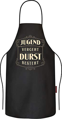 RAHMENLOS Grillschürze Kochschürze Küchenschürze als Geschenk für Rentner im Ruhestand: Jugend vergeht reine Baumwolle