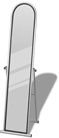 TEWTX7 Standspiegel Ankleidespiegel Garderobenspiegel Ganzkörperspiegel für Wohnzimmer oder Ankleidezimmer 144, 5 x 24,5 cm grau
