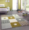 CARPETIA Kinderteppich Kinderzimmer Spiel Teppich Punkte Herz Stern Design Creme weiß Gold Größe 120x170 cm