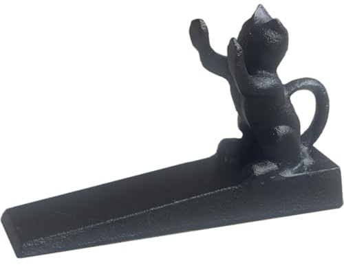 YIANI Door Stopper- 10015651-V1-Cast Iron Cat Scratching Door Stopper (Set of 1)