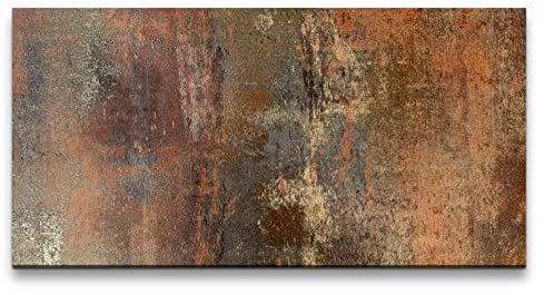 Paul Sinus Leinwandbild 120x60cm Metallstruktur Rost Modern Metall Eisen Abstrakt