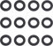 O Rings Gasket ,12pcs Rubber Washers Replacement for Sealing Flat Washers Black Gasket Seals Hose Round Spacer O Mat Plugs Pipes Spray Heads and Hydraulic Accessories 3/4
