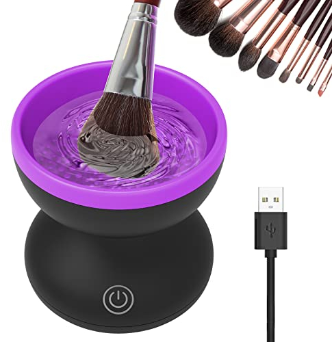 Luxiv Machine Électrique de Nettoyage de Pinceaux de Maquillage - Adaptée à Toutes les Tailles, Automatique et Tournante