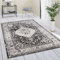 Paco Home Teppich Wohnzimmer Schlafzimmer Kurzflor Vintage Optik Orientalisch Moderne Ornamente Mandala Stil Bordüre, Grösse:160x220 cm, Farbe:Schwarz 4