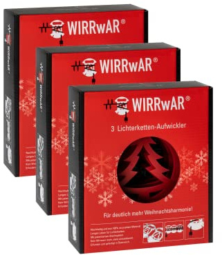 WIRRwAR 3 x 3 Stück nachhaltige Lichterketten-Aufwickler - made in Austria - zu 100% aus recyceltem Material