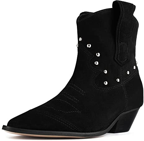 L37 HANDMADE SHOES Texas, Stivale alla Caviglia Donna, Nero, 40 EU