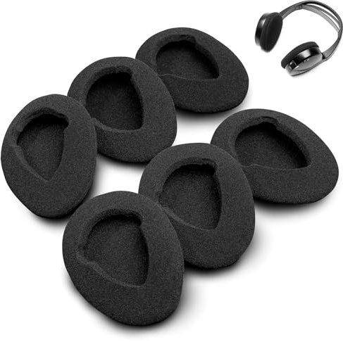 Voarmaks Almohadillas de repuesto de espuma de alta densidad para auriculares inalámbricos infrarrojos en coches, compatibles con Chrysler Infiniti LEXUS Dodge GM Ford Toyota Nissan Honda Sistema de