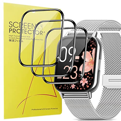 Blueshaweu Pellicola protettiva compatibile con SWGOTA 2023 Smartwatch da donna, HD trasparente e flessibile in TPU [3 pezzi] per SWGOTA CS2 PRO Smartwatch 2023