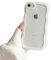 Ownest Compatible with Clear iPhone 7/8/SE Case Cute Simple Curly Wave Bumper Case Aesthetic Phone Case for Girls Women Soft TPU Protective Phone Cover-White