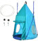 Outsunny Balançoire nid avec auvent Amovible Ø 100 cm, Max. 150 kg pour Enfants 3-8 Ans - Hauteur de la Corde réglable de 120 à 180 cm - Bleu