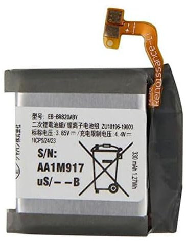Ukkipower EB-BR820ABY Replacement 3.85V 330mAh Battery Compatible with Galaxy Watch Active 2 44mm SM-R825 SM-R820