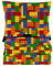 Cotton Market Bettwäsche 155x200 cm - Bettwäsche Baumwoll-Mikrofaser - Bettwäsche-Sets 3 Teilig - Bettbezug 155x200 cm und 2 Kissenbezug 70x80 cm - Schwarz, Blöcke