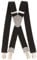 Decalen Hosenträger für Herren Breit 4 cm mit sehr Starken 4 Metall Clip Lang Einheitsgröße für Männer und Damen Einstellbar und Elastisch X Style (Schwarz 4)