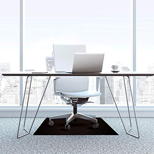 Floortex Bodenschutzmatte Cleartex advantagemat aus phthalatfreiem Vinyl für niederflorige Teppichböden - bis 6 mm Gesamthöhe, 90 x 120 cm, rechteckig, schwarz