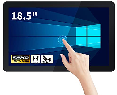 TouchWo 18.5 pollici Touch Screen All-in-One PC industriale, Windows 10 i5 4GB+128G, 1080P, USB VGA & HD-MI, Smart Board per aula, riunione, commerciale