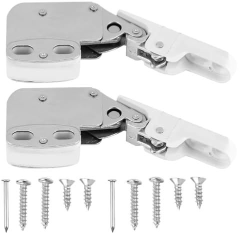 JTKREW 2 Stück Federschnäpper-Mini Türschloss Latch ABS Druckverschluss Schrank Federschnäpper mit Automatischem Federverschluss zum Öffnen von Fenstern,Schuppen,Tor,Schranktüren