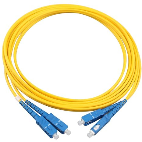 Jopto 3m (10ft) SC to SC Single Mode Duplex 9/125μm Fiber Optic Cable - LSZH Patch LAN Cord for FTTH Indoor Gigabit Ethernet Applications