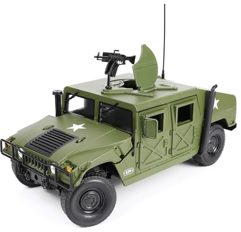 NUOTIE 1/18 Hummer H1 Modellauto Metall Druckguss Militär Schwerlastfahrzeug Wüste Sturm Operation Truck Taktisches Transportfahrzeug