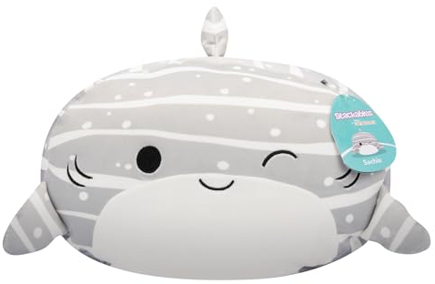 Squishmallows SQCR06550 - Sachie der Hai 30 cm Stackables, offizielles Jazwares Plüsch, superweiches Kuscheltier