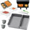 Lifemaison 8pcs Air Fryer Accessories,Silicone Air Fryer Liner Compatible for Fry 5.2L/3.1L,Tower T17099 5.2L/3.3L,Lakeland 5L/3L,Salter 5.5L/3.5L Different Two Size Dual Airfryer with Rack
