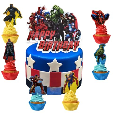 25 Cake Decoration, Kuchen Dekoration,Cupcake Toppers,Cupcake Geburtstag Topper für Junge Mädchen Geburtstag Themen Party