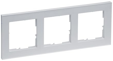 LEGRAND, SEANO+ 3-fach Rahmen, halogenfreies Thermoplast, nachhaltige Produktion und Verpackung, Farbe: Aluminium lackiert, 765283