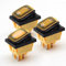 FILN 3Pcs 4 Pin Boot Marine Wasserdicht Ein Aus DPST Kippschalter Kippschalter 15A Heavy Duty 120V 220V LED Beleuchtet(220V, Wasserdicht KCD4 gelb-3)